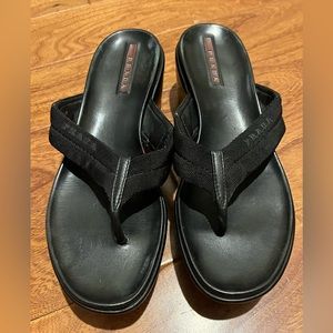 Preowned Prada Sandals Size 371/2 (US Size 7)